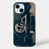 Gotische schedel  oude boeken Dark Academia Case-Mate iPhone Case (Achterkant)
