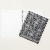 Gotische Schedel Patroon Heksen Maandelijkse Plann Planner (Display)