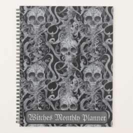 Gotische Schedel Patroon Heksen Maandelijkse Plann Planner