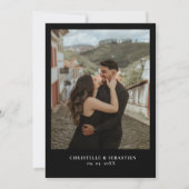 Gotische schedel Retro Halloween bruiloft Kaart (Achterkant)