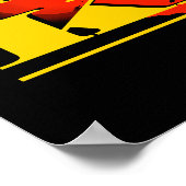 Gotische schedel rode rozen poster (Hoek)