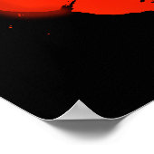 Gotische schedel rode rozen poster (Hoek)