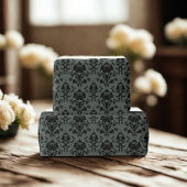 Gotische Schedel & Roos Damask Wrapping Paper Cadeaupapier