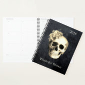 Gotische schedel Rozen gepersonaliseerd 2026 Planner (Display)