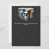 Gotische schedel rozen piraat kinder volwassenen l kaart (Achterkant)