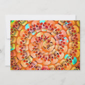 Gotische schedel Sinaasappel Abstract Halloween Pa Kaart (Achterkant)