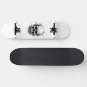 Gotische Schedel Skelet Persoonlijk Skateboard (Horizontaal)