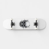 Gotische Schedel Skelet Persoonlijk Skateboard (Horizontaal)
