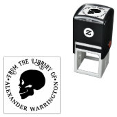 Gotische schedel Skelet "uit de bibliotheek van" B Zelfinktende Stempel (In situ)