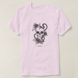 Gotische Schedel & Slang met Bloemen Hoodie | Vint T-shirt
