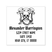 Gotische schedel, Sleutels, Kettingen Naam Retoura Zelfinktende Stempel (Design)