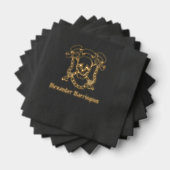 Gotische schedel, sleutels, kettingnaam folie servetten (Insitu (Gestapeld))