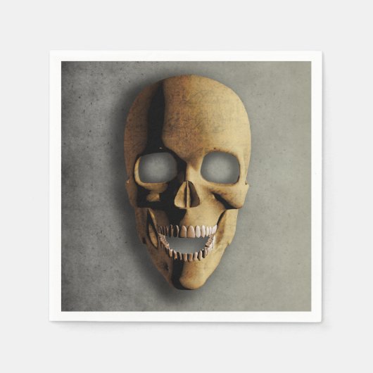 Gotische schedel Spooky Skelet Gezicht Halloween P Servetten (Voorkant)