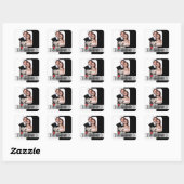 Gotische schedel tattoo vierkante sticker (Vel)