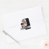 Gotische schedel tattoo vierkante sticker (Envelop)