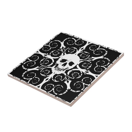 Gotische Schedel Tegeltje (Zijkant)