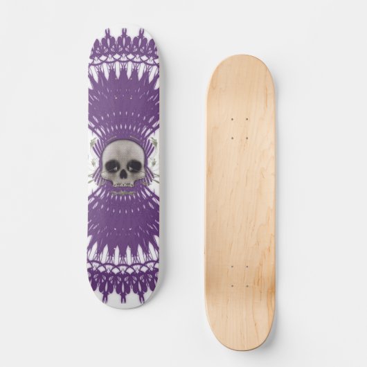 Gotische schedel Tribal Fractal Design: Skateboard (Voorkant)