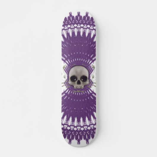 Gotische schedel Tribal Fractal Design: Skateboard (Voorkant)