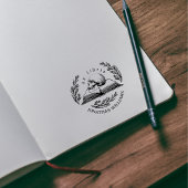  gotische schedel verlaat bibliotheek Ex Libris Rubberstempel