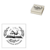  gotische schedel verlaat bibliotheek Ex Libris Rubberstempel (Gestempeld)