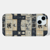 Gotische Schedel & Vleermuis Denim Collage Case-Mate iPhone Case (Achterkant (horizontaal))