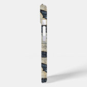 Gotische Schedel & Vleermuis Denim Collage Case-Mate iPhone Case (Achterkant / Links)