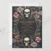 Gotische schedel volwassen Halloween Party Kaart (Voorkant)