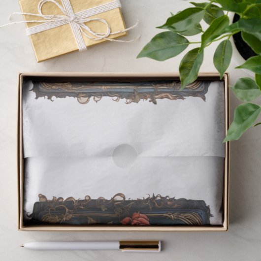 Gotische schedel voor Decoupage Tissuepapier (Geschenk)