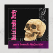 Gotische schedel vrijgezellenfeest kaart (Voorkant / Achterkant)