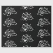 Gotische schedel Vrolijk kerstinpakpapier Cadeaupapier (Vlak)