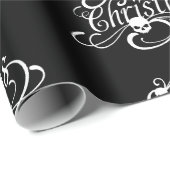 Gotische schedel Vrolijk kerstinpakpapier Cadeaupapier (Rol Hoek)