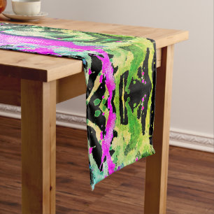 Gotische Schedel Waterverf Halloween Neon Kunst Medium Tafelloper