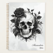 Gotische Schedel & Zwarte Rozen Planner (Voorkant)