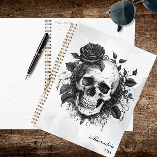 Gotische Schedel & Zwarte Rozen Planner
