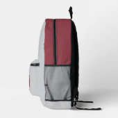 Gotische schedelbibliotheek boeken rode rozen gepe bedrukte rugzak (Rechts)