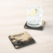 Gotische schedels bier onderzetter (Rechterzijde)