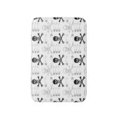 Gotische schedels en Botten Punk Rock Badmat (Voorkant Verticaal)