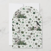 Gotische schedels en klavers St Patrick's Celebrat Kaart (Achterkant)