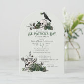 Gotische schedels en klavers St Patrick's Celebrat Kaart (Staand voorkant)