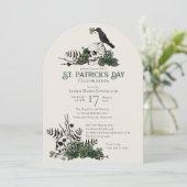 Gotische schedels en klavers St Patrick's Celebrat Kaart (Staand voorkant)