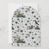 Gotische schedels en klavers St Patrick's Celebrat Kaart (Achterkant)