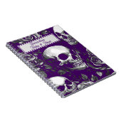 Gotische schedels en Paarse Rozen Notitieboek (Rechterzijde)