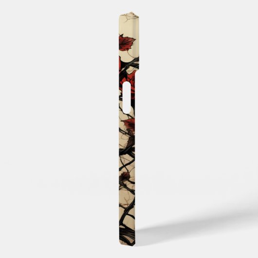 Gotische schedels en rode rozen Monogram Case-Mate iPhone Case (Achterkant / Rechts)