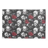 Gotische schedels en Rozen Beddegoed Kussensloop (Achterkant)