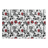 Gotische schedels en Rozen Beddegoed Kussensloop (Achterkant)