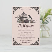 Gotische schedels en Rozen geven Bedankt Friendsgi Kaart (Staand voorkant)