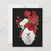 Gotische schedels en Rozen Kaart (Achterkant)