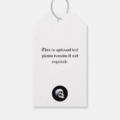 Gotische schedels gepersonaliseerde gotische bruil cadeaulabel (Achterkant)