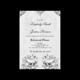 Gotische Schedels Grauwe Donkere Trouw Oefendiner Kaart