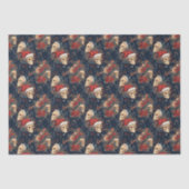 Gotische schedels in Santa Hats Kerstmis Tissuepapier (Voorkant)